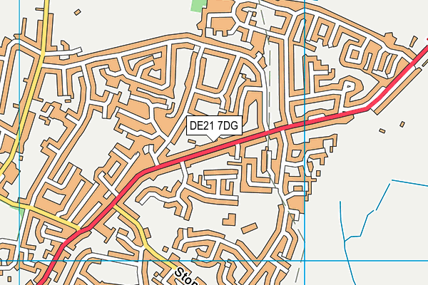 DE21 7DG map - OS VectorMap District (Ordnance Survey)