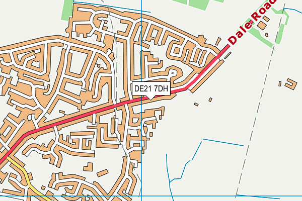 DE21 7DH map - OS VectorMap District (Ordnance Survey)