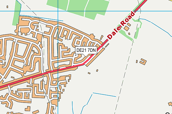 DE21 7DN map - OS VectorMap District (Ordnance Survey)