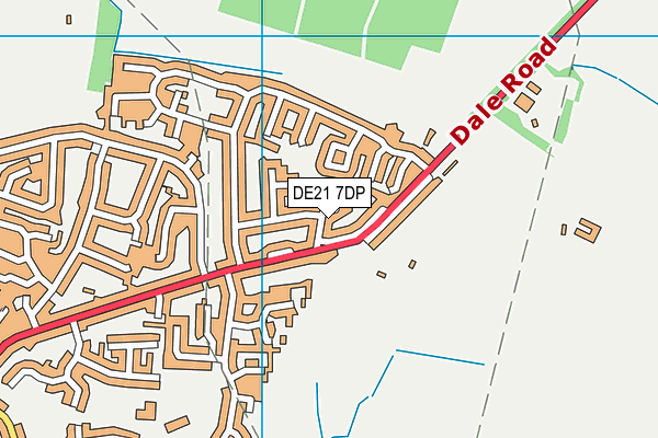 DE21 7DP map - OS VectorMap District (Ordnance Survey)