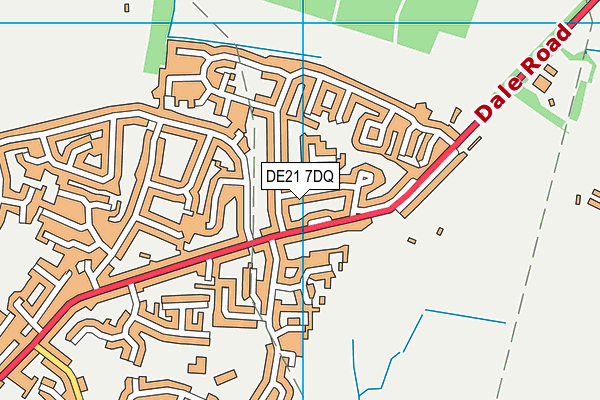 DE21 7DQ map - OS VectorMap District (Ordnance Survey)