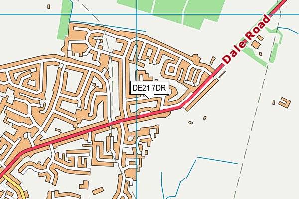 DE21 7DR map - OS VectorMap District (Ordnance Survey)