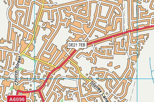 DE21 7EB map - OS VectorMap District (Ordnance Survey)