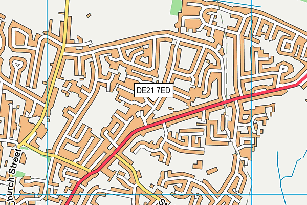 DE21 7ED map - OS VectorMap District (Ordnance Survey)