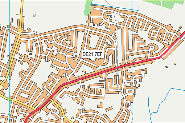 DE21 7EF map - OS VectorMap District (Ordnance Survey)