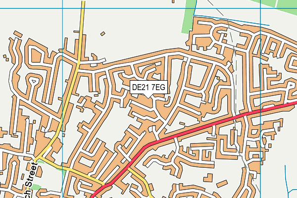 DE21 7EG map - OS VectorMap District (Ordnance Survey)