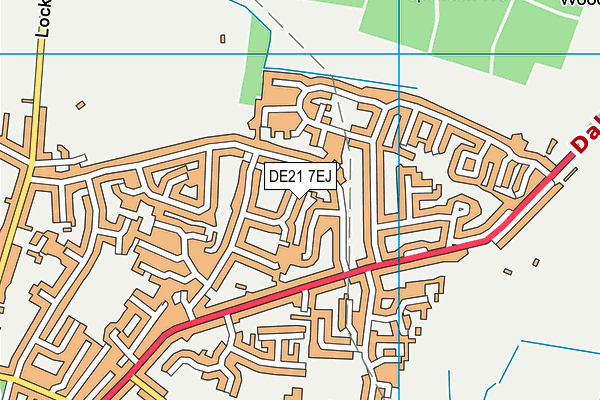DE21 7EJ map - OS VectorMap District (Ordnance Survey)