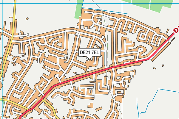 DE21 7EL map - OS VectorMap District (Ordnance Survey)