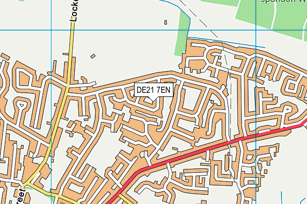 DE21 7EN map - OS VectorMap District (Ordnance Survey)