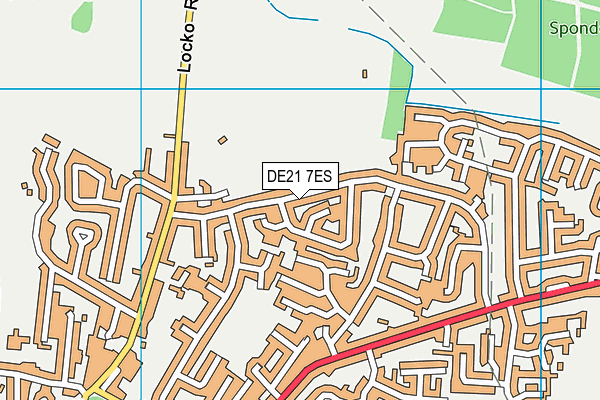 DE21 7ES map - OS VectorMap District (Ordnance Survey)