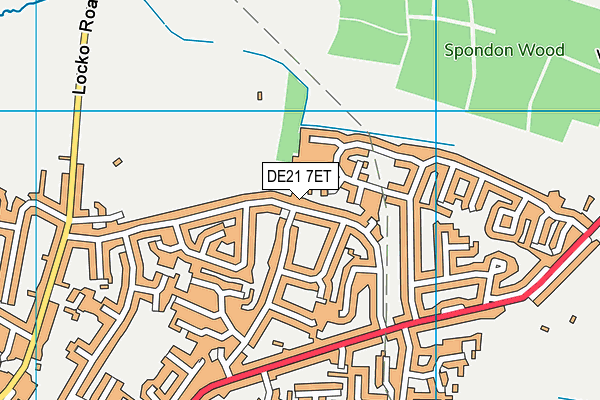 DE21 7ET map - OS VectorMap District (Ordnance Survey)