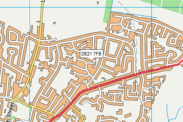 DE21 7FB map - OS VectorMap District (Ordnance Survey)