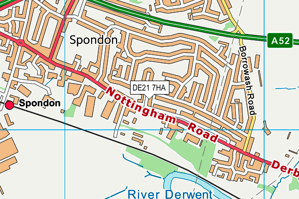 DE21 7HA map - OS VectorMap District (Ordnance Survey)