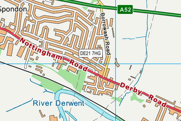 DE21 7HG map - OS VectorMap District (Ordnance Survey)