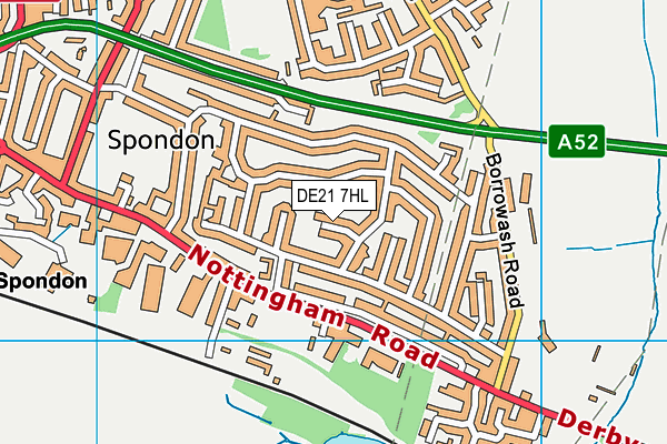 DE21 7HL map - OS VectorMap District (Ordnance Survey)