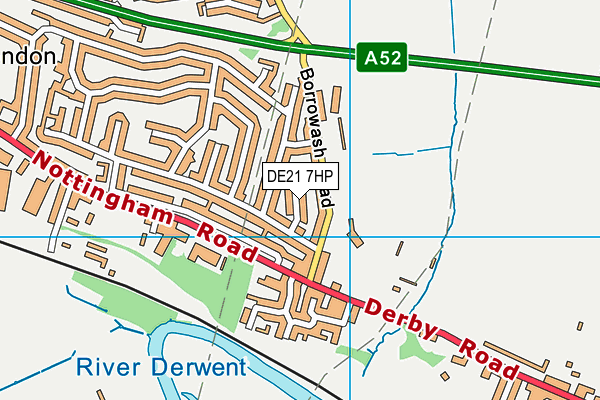 DE21 7HP map - OS VectorMap District (Ordnance Survey)
