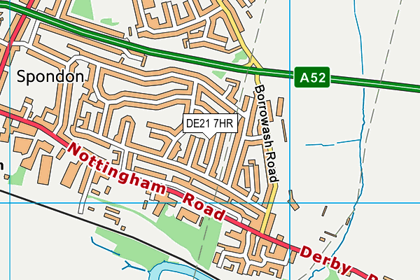 DE21 7HR map - OS VectorMap District (Ordnance Survey)