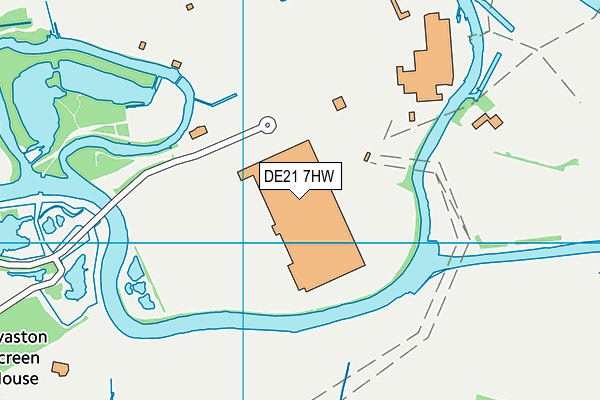 DE21 7HW map - OS VectorMap District (Ordnance Survey)