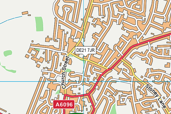 DE21 7JR map - OS VectorMap District (Ordnance Survey)