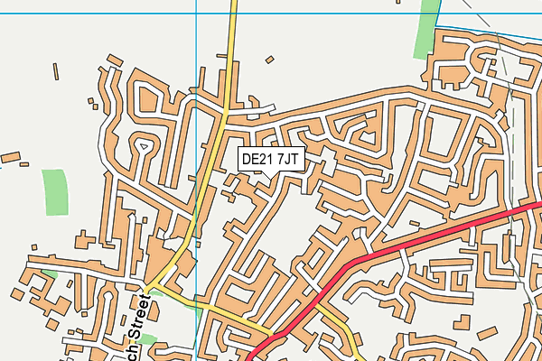 DE21 7JT map - OS VectorMap District (Ordnance Survey)