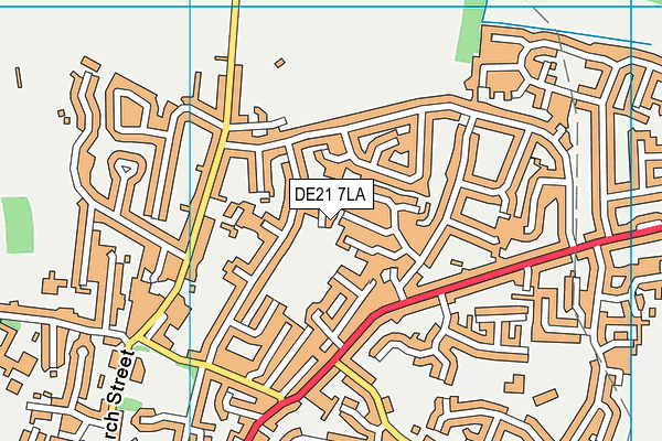 DE21 7LA map - OS VectorMap District (Ordnance Survey)