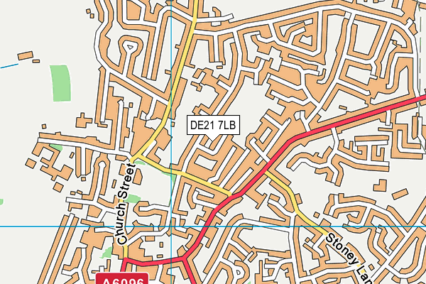 DE21 7LB map - OS VectorMap District (Ordnance Survey)