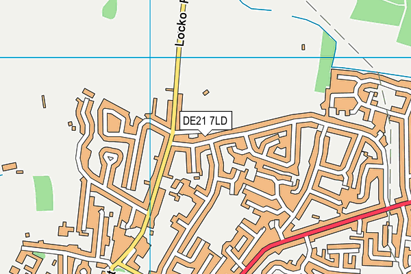 DE21 7LD map - OS VectorMap District (Ordnance Survey)