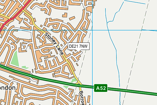 DE21 7NW map - OS VectorMap District (Ordnance Survey)