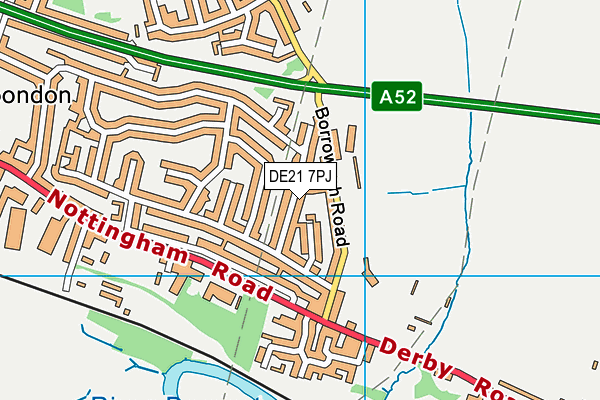 DE21 7PJ map - OS VectorMap District (Ordnance Survey)