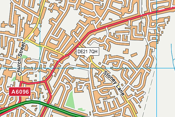 DE21 7QH map - OS VectorMap District (Ordnance Survey)