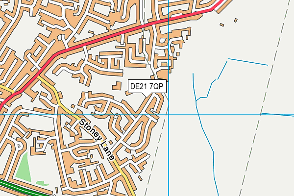 DE21 7QP map - OS VectorMap District (Ordnance Survey)