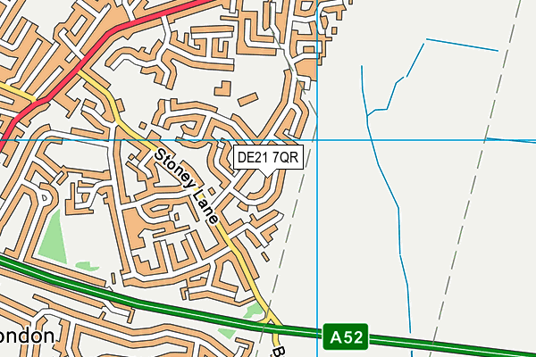 DE21 7QR map - OS VectorMap District (Ordnance Survey)