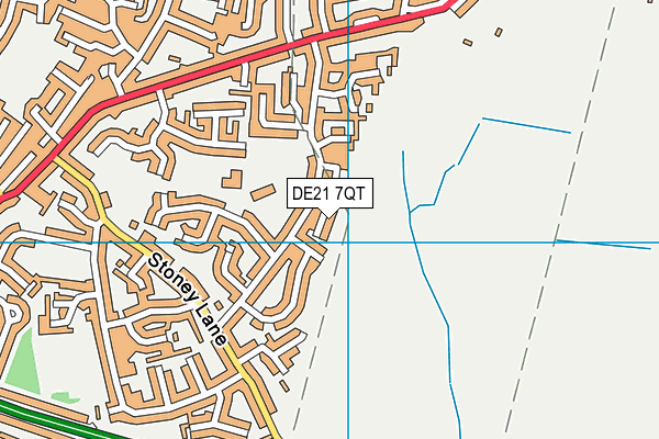 DE21 7QT map - OS VectorMap District (Ordnance Survey)