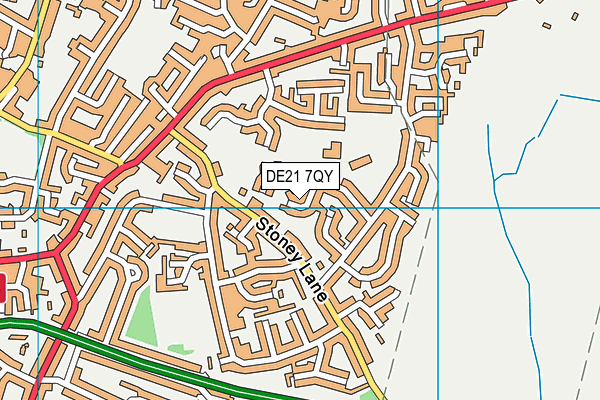 DE21 7QY map - OS VectorMap District (Ordnance Survey)