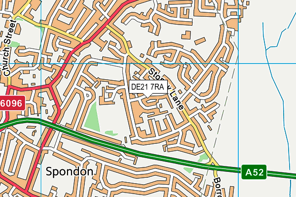 DE21 7RA map - OS VectorMap District (Ordnance Survey)