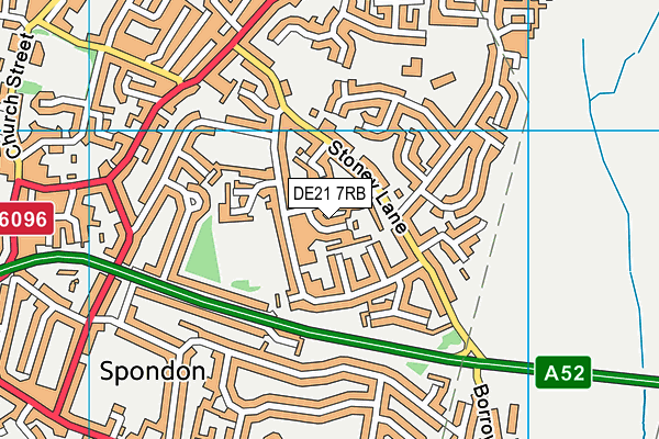 DE21 7RB map - OS VectorMap District (Ordnance Survey)