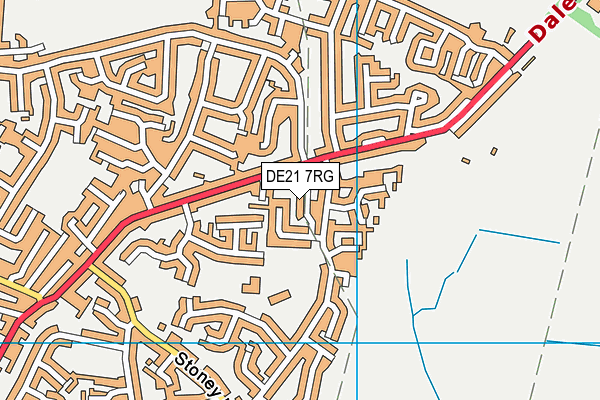 DE21 7RG map - OS VectorMap District (Ordnance Survey)