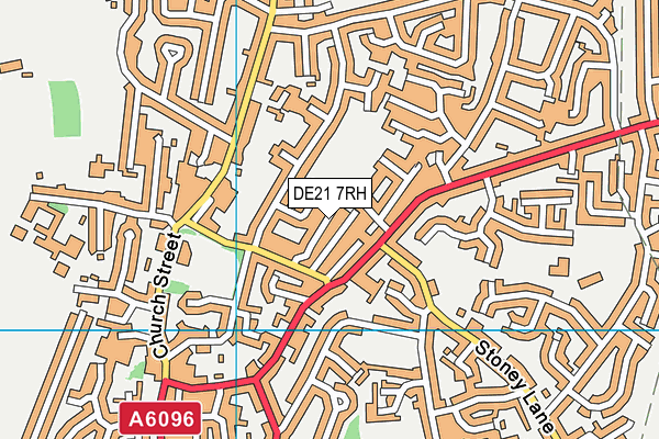 DE21 7RH map - OS VectorMap District (Ordnance Survey)