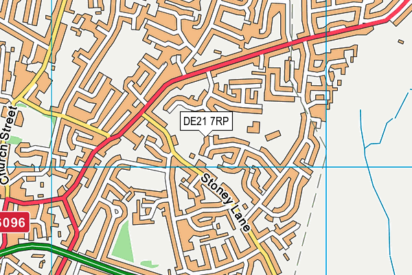 DE21 7RP map - OS VectorMap District (Ordnance Survey)