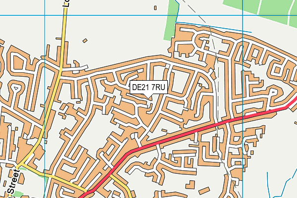 DE21 7RU map - OS VectorMap District (Ordnance Survey)