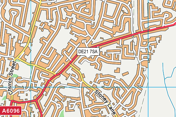 DE21 7SA map - OS VectorMap District (Ordnance Survey)
