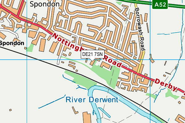 DE21 7SN map - OS VectorMap District (Ordnance Survey)