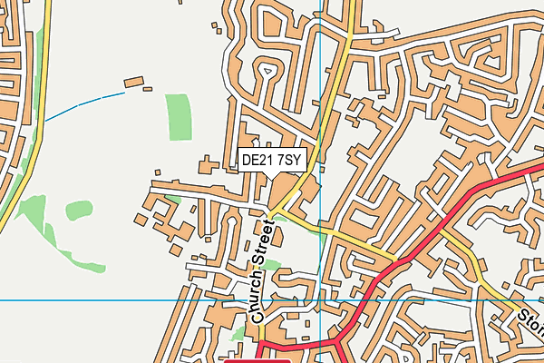 DE21 7SY map - OS VectorMap District (Ordnance Survey)