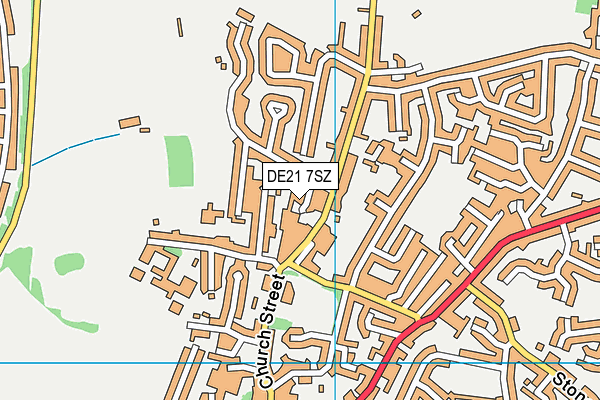 DE21 7SZ map - OS VectorMap District (Ordnance Survey)