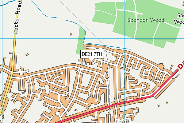 DE21 7TH map - OS VectorMap District (Ordnance Survey)