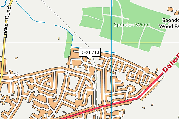 DE21 7TJ map - OS VectorMap District (Ordnance Survey)