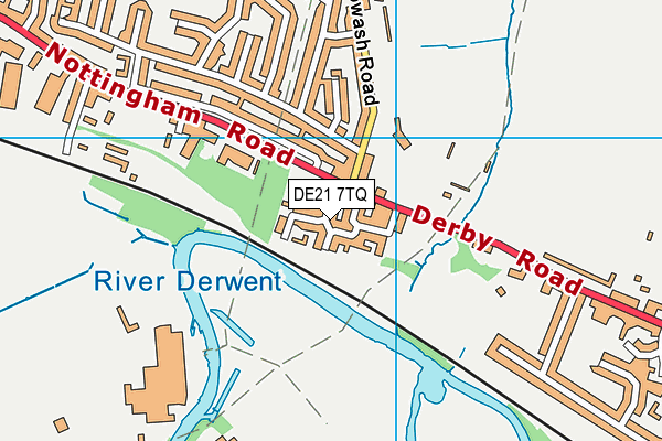 DE21 7TQ map - OS VectorMap District (Ordnance Survey)