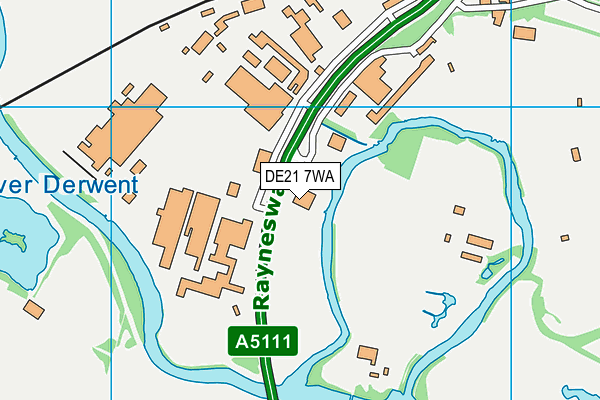 DE21 7WA map - OS VectorMap District (Ordnance Survey)