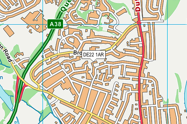 DE22 1AR map - OS VectorMap District (Ordnance Survey)