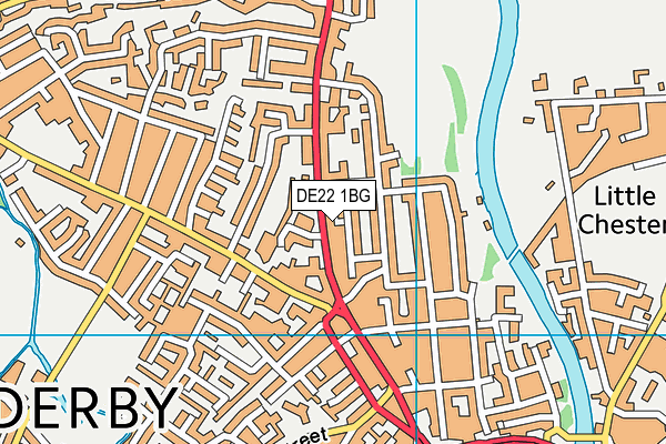 DE22 1BG map - OS VectorMap District (Ordnance Survey)